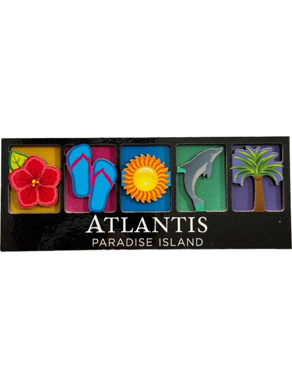 Atlantis Paradise Island Magnet Nassau Bahamas Souvenir Dolphin Flip Flops Sun